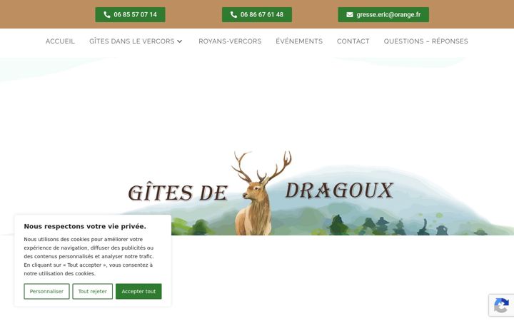 Screenshot of gitesdedragoux.fr