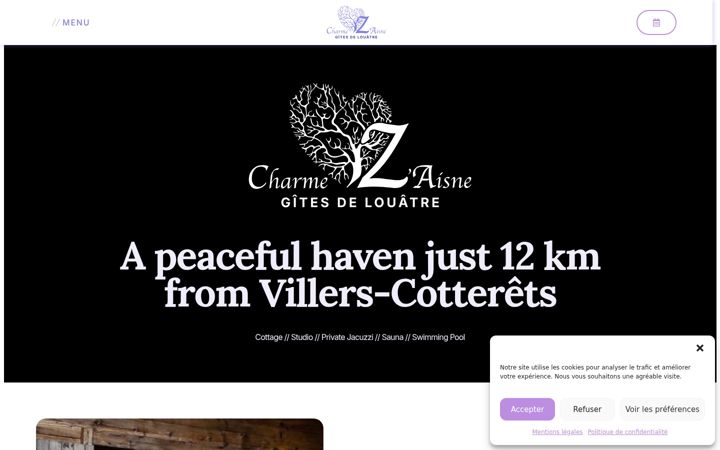 Screenshot of gitesdelouatre.fr