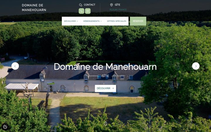 Screenshot of gitesdemanehouarn.com