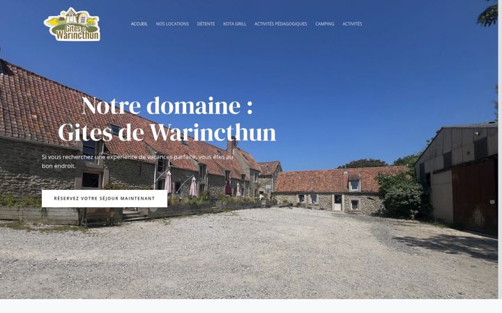 Screenshot of gitesdewarincthun.com
