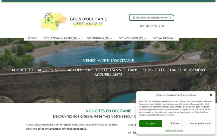 Screenshot of gitesdoccitanie.com