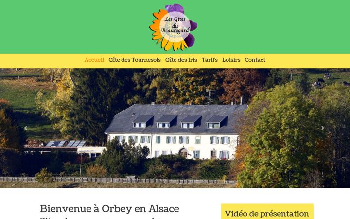Screenshot of gitesdubeauregard.com
