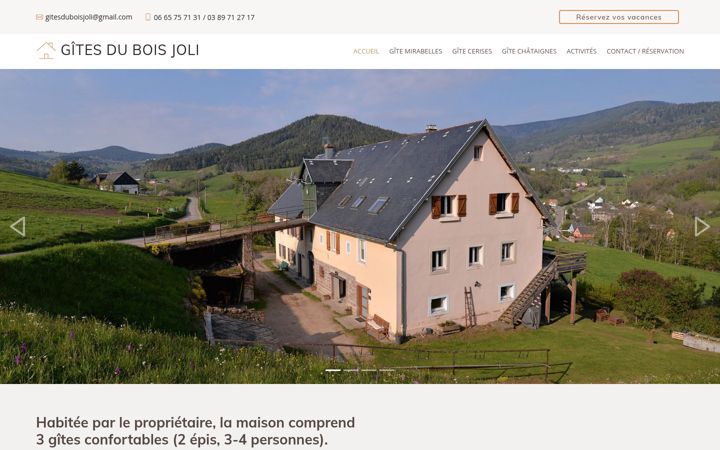 Screenshot of gitesduboisjoli.com