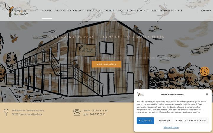 Screenshot of gitesduchampdesoiseaux.fr