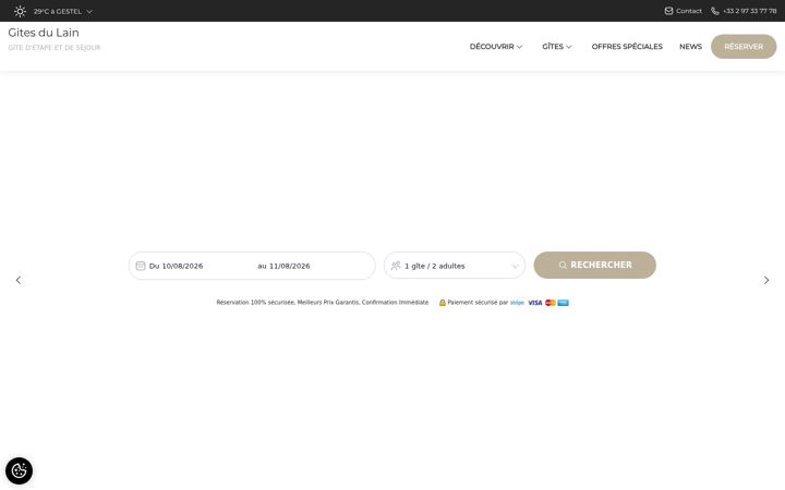 Screenshot of gitesdulain.fr