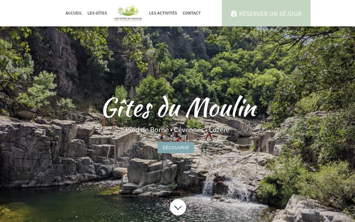 Screenshot of gitesdumoulin-cevennes.fr