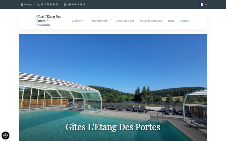 Screenshot of gitesetangdesportes.com
