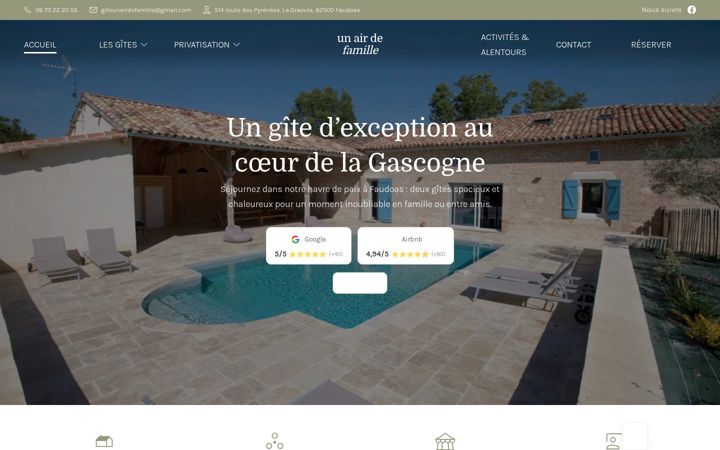 Screenshot of giteunairdefamille.com