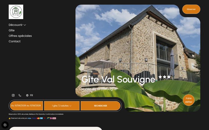 Screenshot of gitevalsouvigne.com