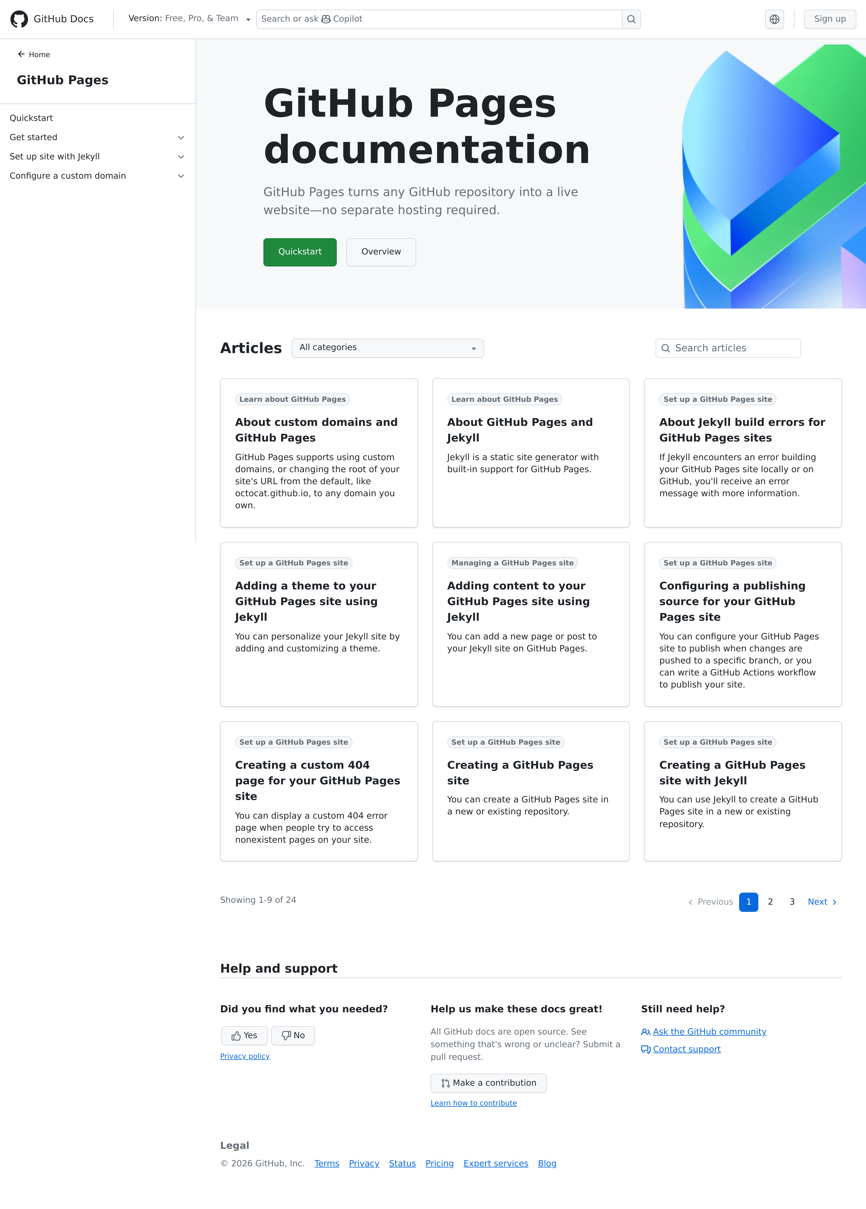 Screenshot of github.io