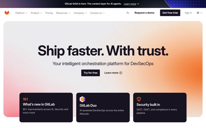 Screenshot ta' gitlab.io