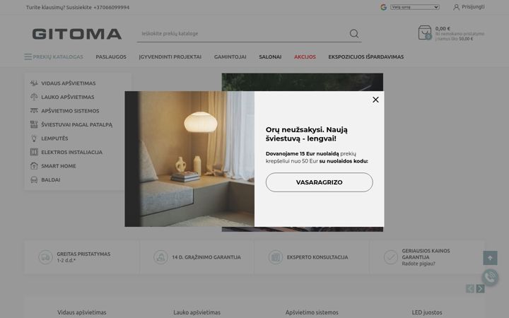 Screenshot of gitoma.lt