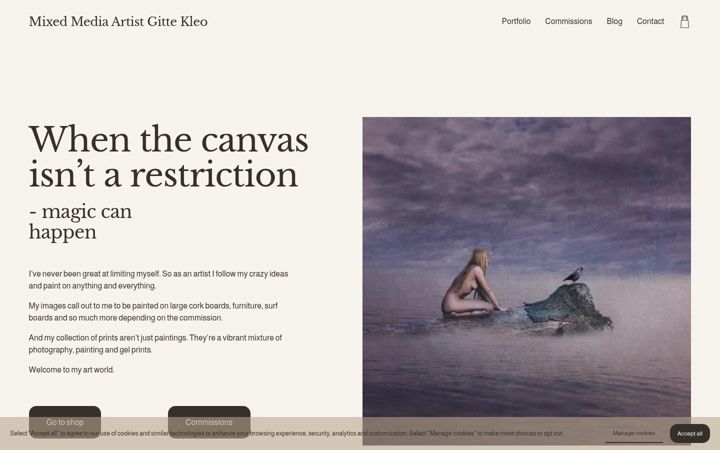 Screenshot of gittekleo.dk