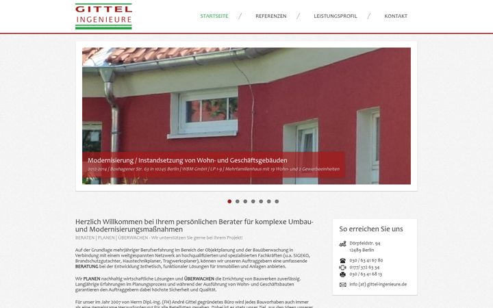 Screenshot of gittel-ingenieure.de