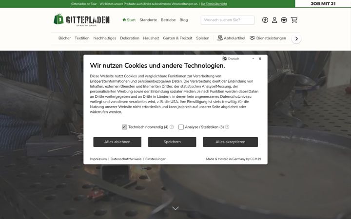 Screenshot of gitterladen.de