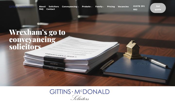 Screenshot of gittins-mcdonald.co.uk