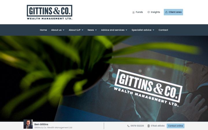 Screenshot of gittinsandco.com