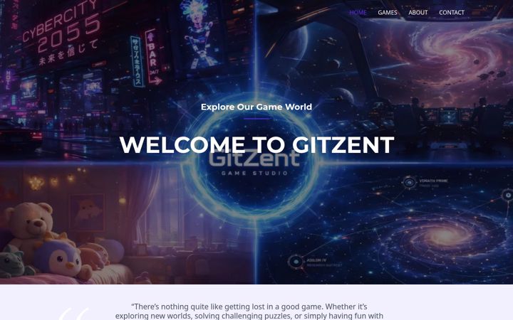 Screenshot of gitzent.com