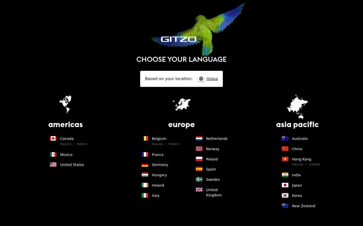 Screenshot of gitzo.com