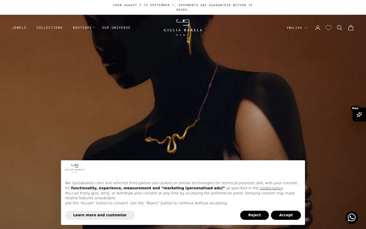 Screenshot of giuliabarela.com
