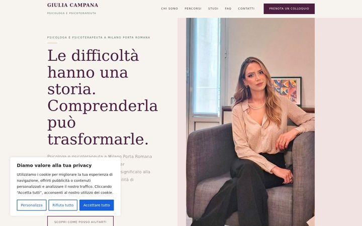 Screenshot of giuliacampanapsicologa.com