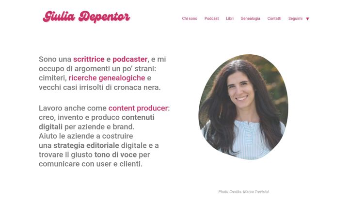 Screenshot of giuliadepentor.com