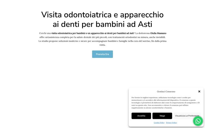 Screenshot of giuliamassanodentista.it