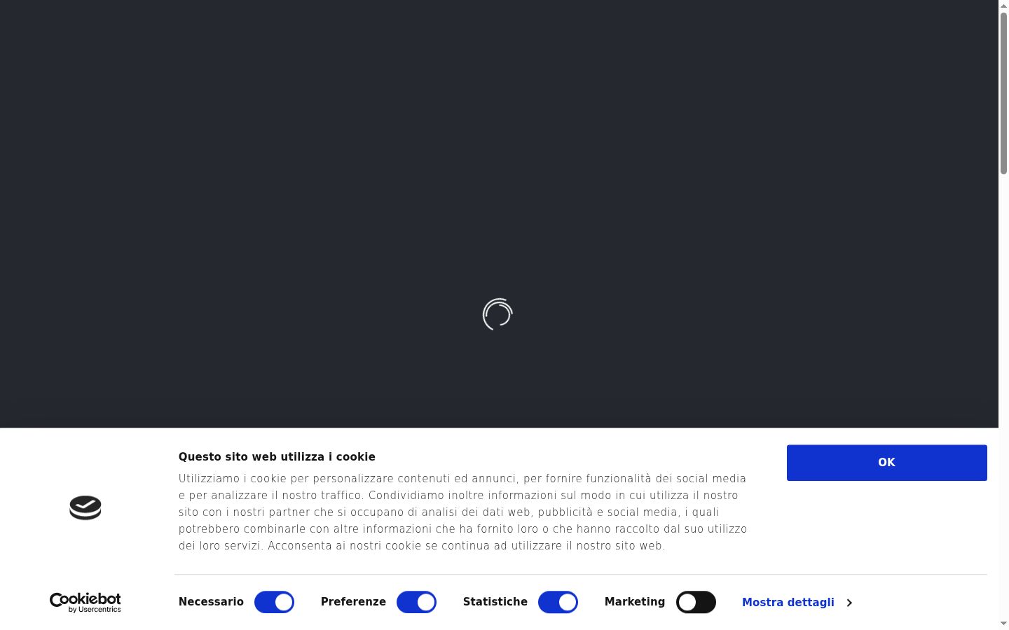 Screenshot des Einwilligungsbanners vor jeglicher Interaktion