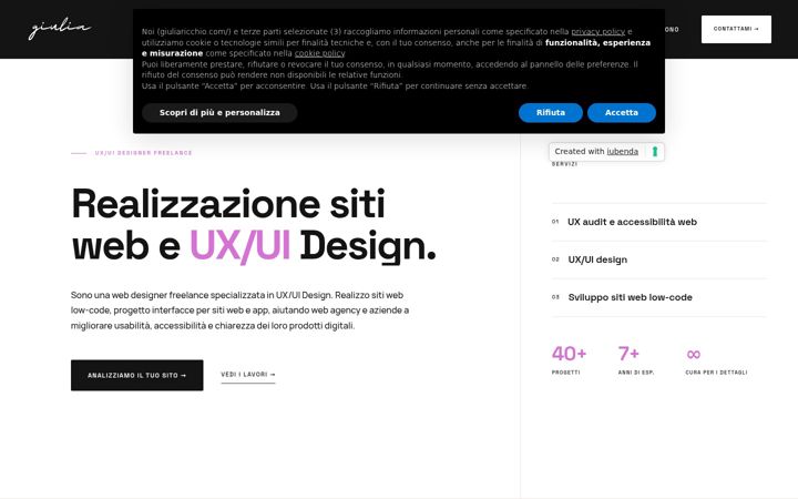 Screenshot of giuliaricchio.com