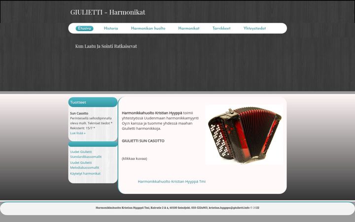 Screenshot of giulietti.info