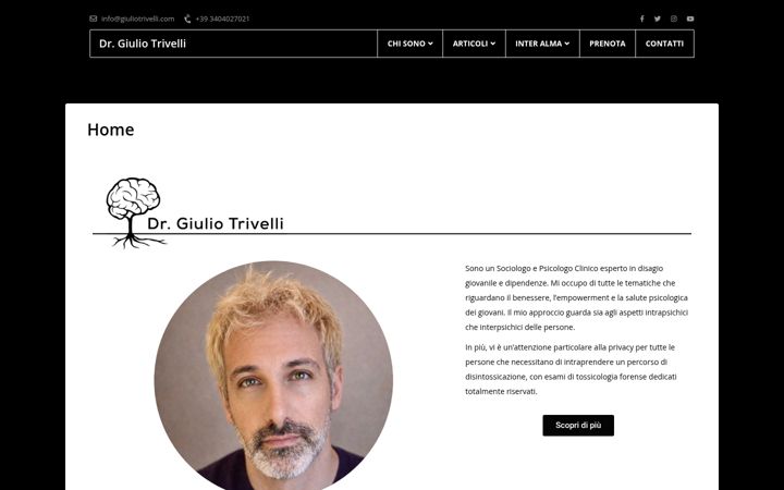 Snímek obrazovky giuliotrivelli.com