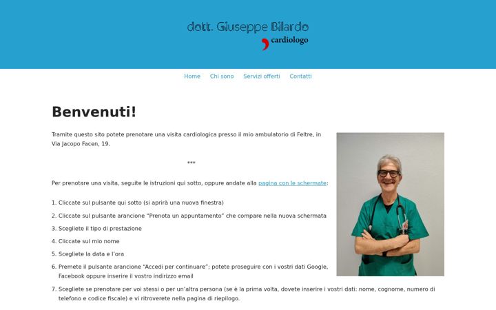 Snimka zaslona za giuseppebilardo.it