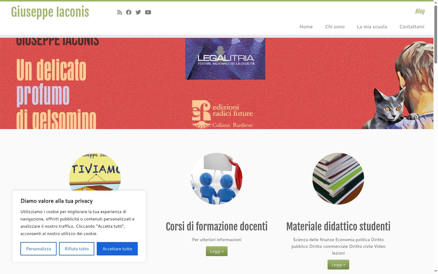 Screenshot des Einwilligungsbanners vor jeglicher Interaktion