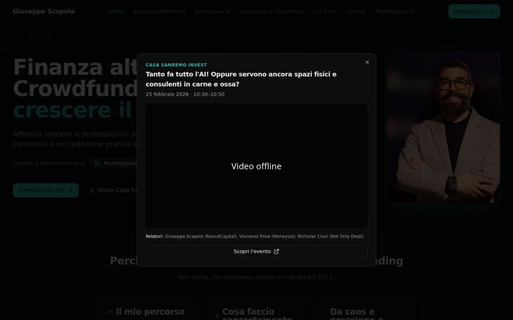 Screenshot of giuseppescapola.com