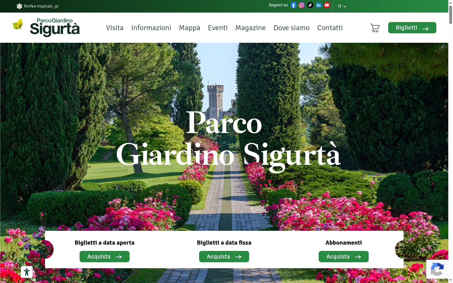 Screenshot del banner di consenso mostrato prima di qualsiasi interazione