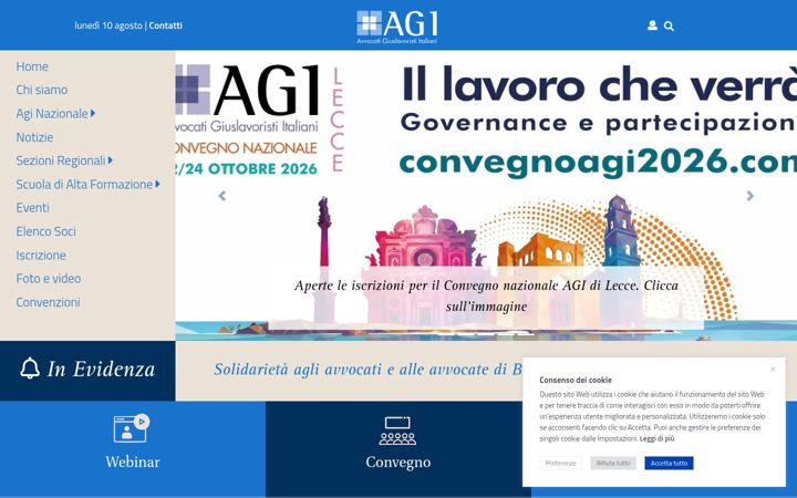 Screenshot of giuslavoristi.it