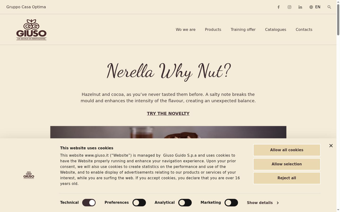 Screenshot of the consent banner shown before any interaction