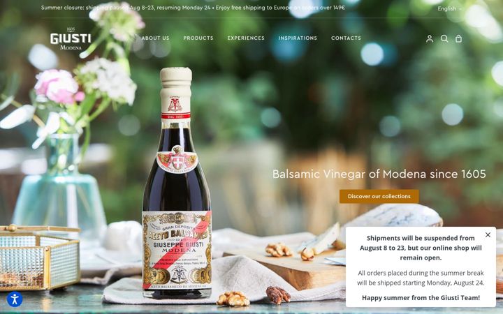 Screenshot of giusti.com
