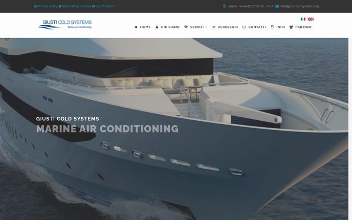 Screenshot of giusticoldsystems.com