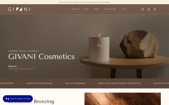 Screenshot of givani-cosmetics.com