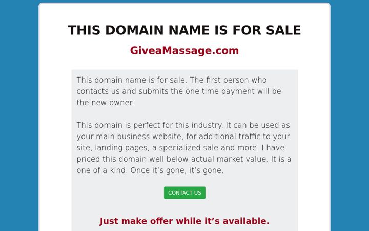 Screenshot of giveamassage.com