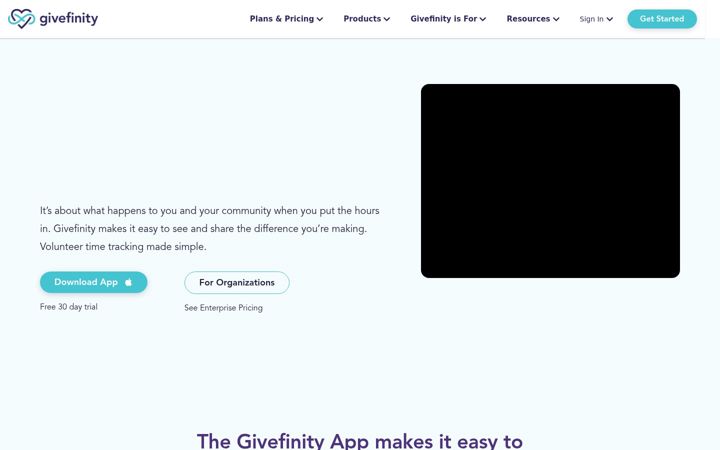 Screenshot of givefinity.com
