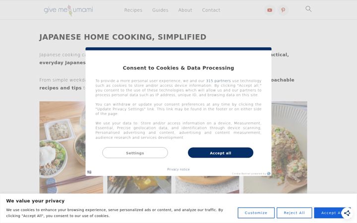 Screenshot of givemeumami.com