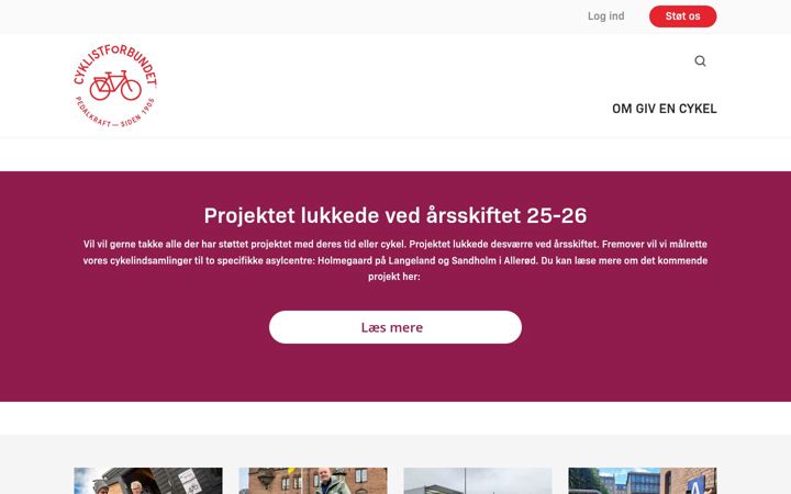 Screenshot of givencykel.dk