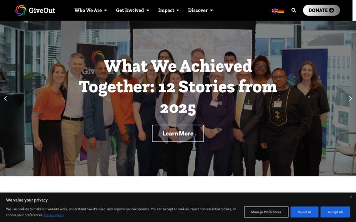 Screenshot of giveout.org