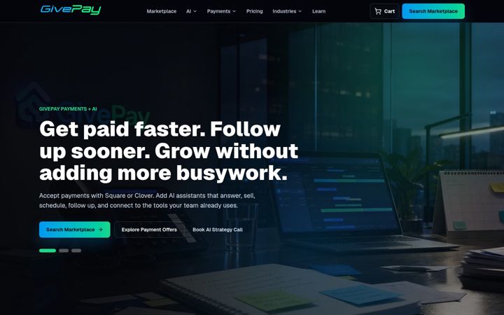 Screenshot of givepay.com