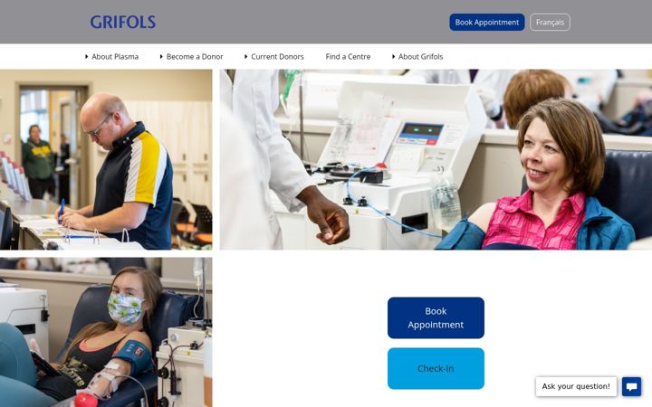 Screenshot of giveplasma.ca