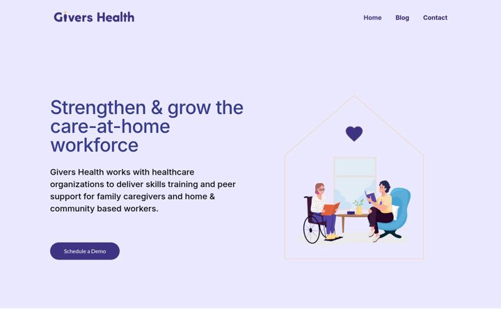 Screenshot of givershealth.com