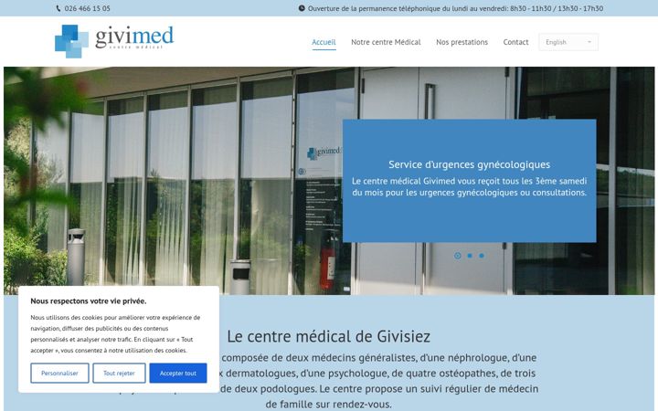 Screenshot of givimed.ch
