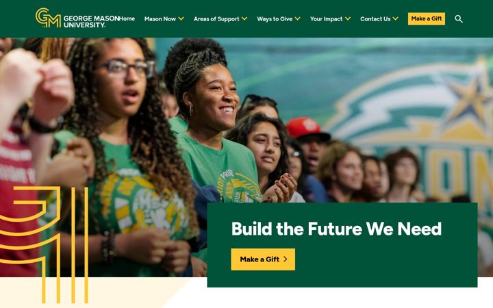 Screenshot of giving.gmu.edu